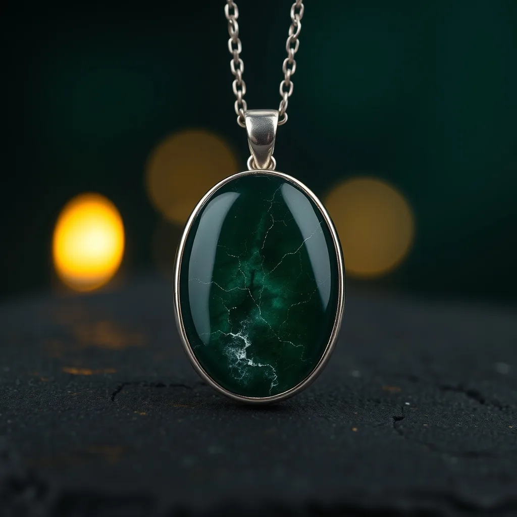 Seraphinite Pendant — Angel Wing