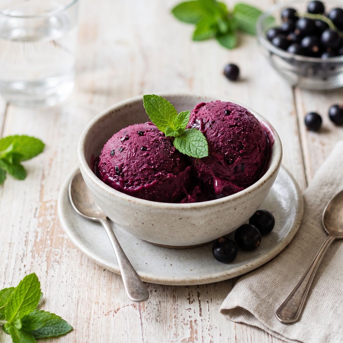 Sorbet z čiernych ríbezlí
