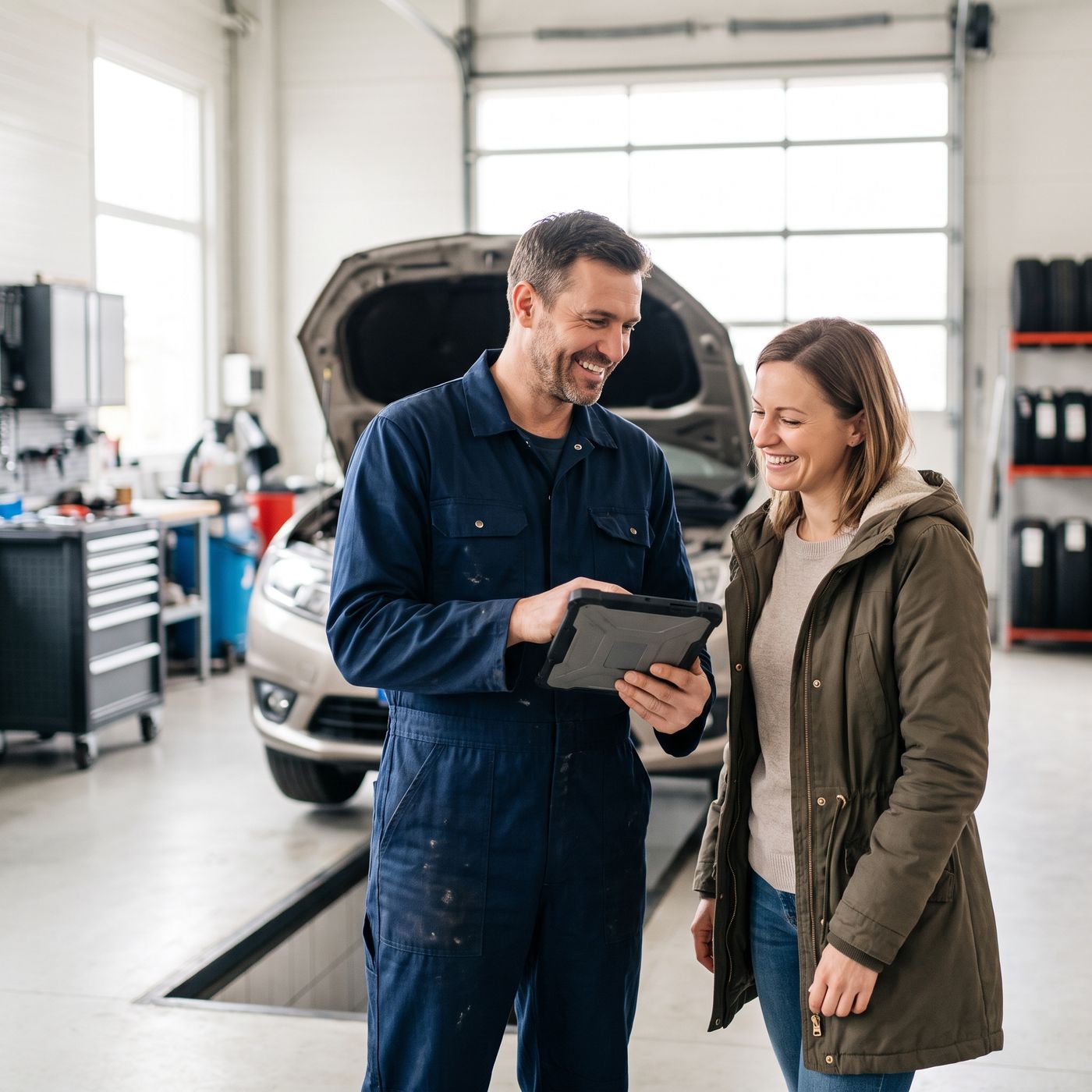 Automechanik s tabletom